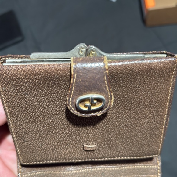 Authentic Vintage Gucci Brown Wallet Micro GG Clasp Very Rare! - Picture 9 of 17
